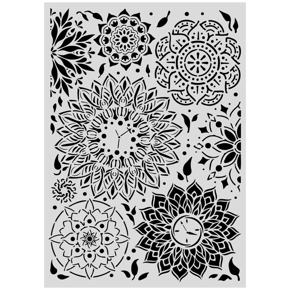 Stamperia Art Stories A3 Big Stencil Mandala Pattern by Antonis Tzanidakis (KSTDA3012)