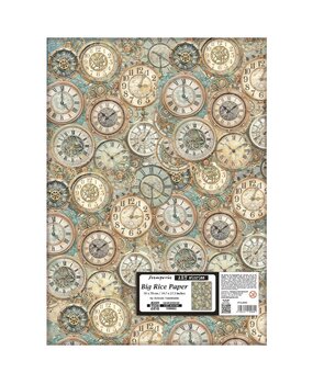 Stamperia Art Stories 50x70cm Big Rice Paper Clocks Pattern by Antonis Tzanidakis (DFSAJB005) Stamperia Art Stories 50x70cm Big Rice Paper Clocks Pattern by Antonis Tzanidakis (DFSAJB005)