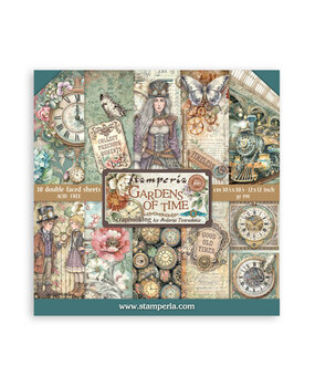 Stamperia Gardens of Time 12x12 Inch Paper Pack by Antonis Tzanidakis (SBBL185)