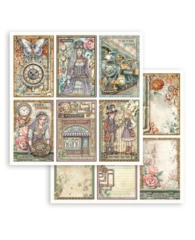 Stamperia Gardens of Time 12x12 Inch Paper Sheet 6 Cards (10pcs) by Antonis Tzanidakis (SBB1144)