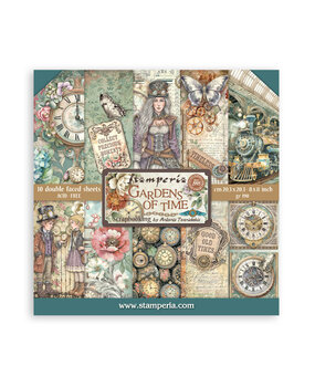 Stamperia Gardens of Time 8x8 Inch Paper Pack by Antonis Tzanidakis (SBBS141)