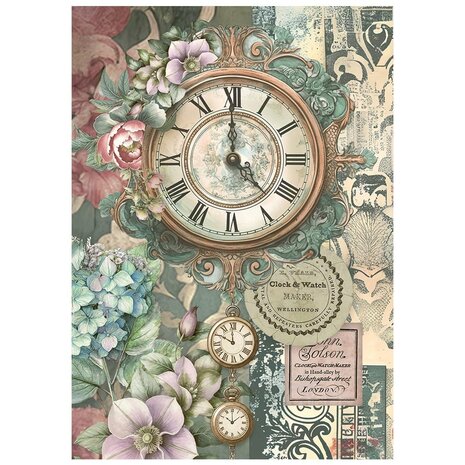 Stamperia Gardens of Time A6 Mini Rice Paper (8pcs) by Antonis Tzanidakis (DFSA6X05)