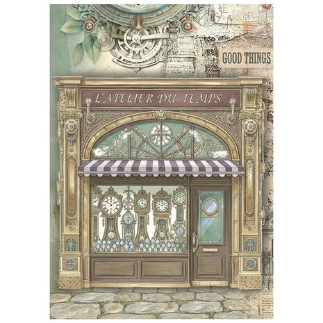 Stamperia Gardens of Time A6 Mini Rice Paper (8pcs) by Antonis Tzanidakis (DFSA6X05)