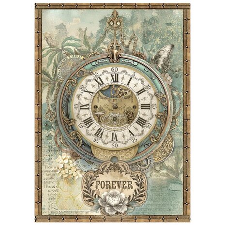 Stamperia Gardens of Time A6 Mini Rice Paper (8pcs) by Antonis Tzanidakis (DFSA6X05)