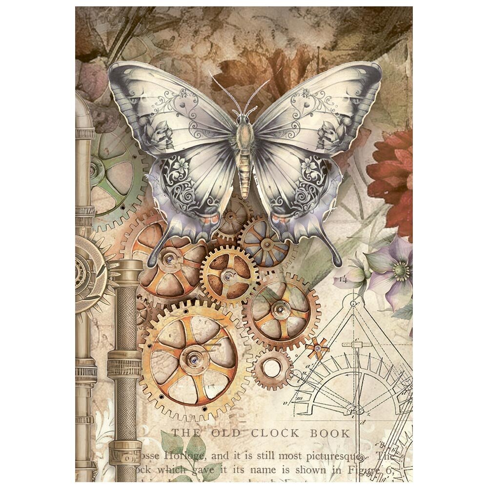 Stamperia Gardens of Time A6 Mini Rice Paper (8pcs) by Antonis Tzanidakis (DFSA6X05)