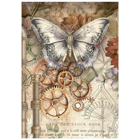 Stamperia Gardens of Time A6 Mini Rice Paper (8pcs) by Antonis Tzanidakis (DFSA6X05)