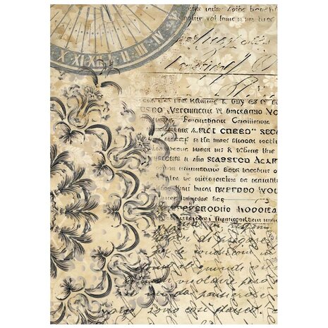 Stamperia Gardens of Time A6 Rice Paper Backgrounds Selection (8pcs) by Antonis Tzanidakis (DFSAK6053)