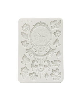 Stamperia Gardens of Time A5 Silicon Mould Clock and Flowers by Antonis Tzanidakis (KACMA610)