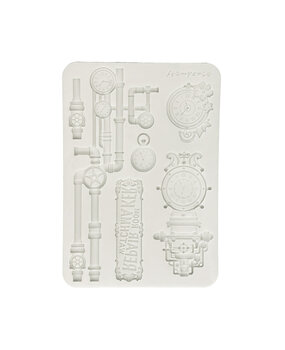 Stamperia Gardens of Time A5 Silicon Mould Clocks and Tubes by Antonis Tzanidakis (KACMA608)