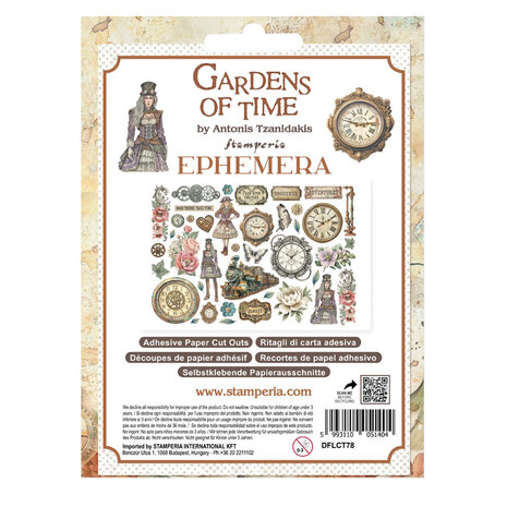 Stamperia Gardens of Time Ephemera (40pcs) by Antonis Tzanidakis (DFLCT78)