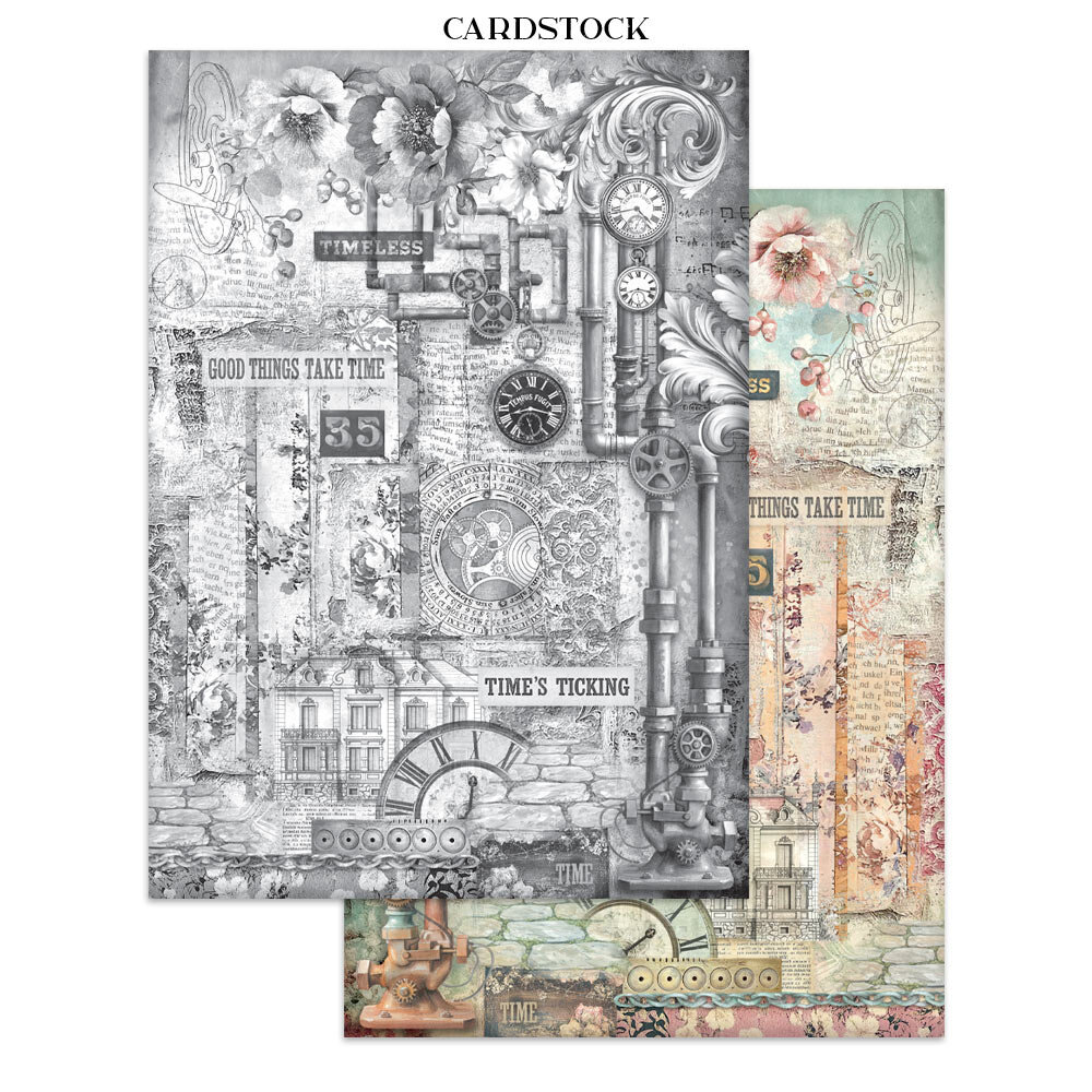 Stamperia Gardens of Time Junk Journal Stickers, Backgrounds, Cut-Outs by Antonis Tzanidakis (SBJK17)