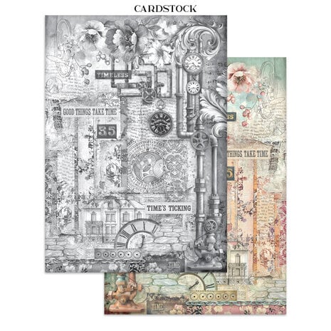 Stamperia Gardens of Time Junk Journal Stickers, Backgrounds, Cut-Outs by Antonis Tzanidakis (SBJK17)