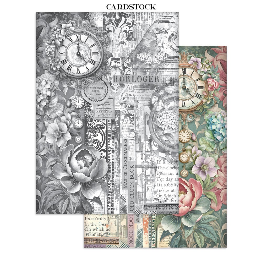 Stamperia Gardens of Time Junk Journal Stickers, Backgrounds, Cut-Outs by Antonis Tzanidakis (SBJK17)