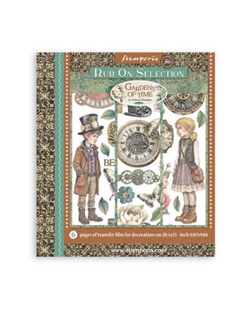 Stamperia Gardens of Time Rub-On 20,5x23cm Assortment (6pcs) by Antonis Tzanidakis (DFLRBXG04)