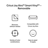 Cricut Joy Xtra Smart Vinyl Removable 9.5 Inch x 3 ft Matte Black (1pcs) (2011712)