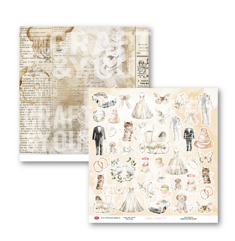 Craft & You Design Rose Tales 12x12 Inch Paper Set 250gsm (6sheets) (CPS-CM30-6) Craft & You Design Rose Tales 12x12 Inch Paper Set 250gsm (6sheets) (CPS-CM30-6)