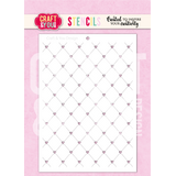 Craft & You Design Heart Grid A6 Stencil (SC017)