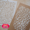 Craft & You Design Handwritten Tekst A6 Stencil (SC018) Craft & You Design Handwritten Tekst A6 Stencil (SC018)