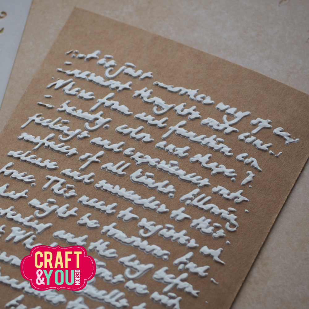 Craft & You Design Handwritten Tekst A6 Stencil (SC018) Craft & You Design Handwritten Tekst A6 Stencil (SC018)