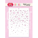 Craft & You Design Floating Hearts A6 Stencil (SC019)