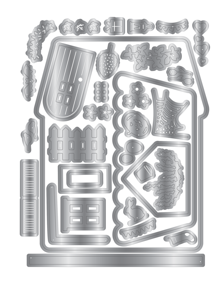 Crafter's Companion Seasonal House Stamp & Metal Die Set (CC-STD-SEHO)