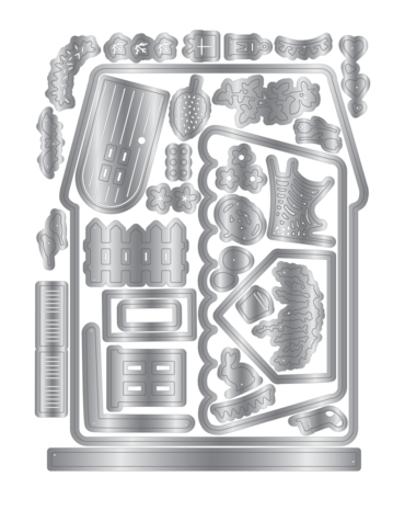 Crafter's Companion Seasonal House Stamp & Metal Die Set (CC-STD-SEHO)