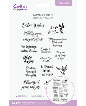 Crafter's Companion Faithful Celebrations Stamp Set Easter Sentiment (CC-STP-LOVFTH)