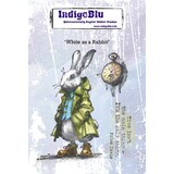 IndigoBlu White as a Rabbit A6 Red Rubber Stamp (IND1526)