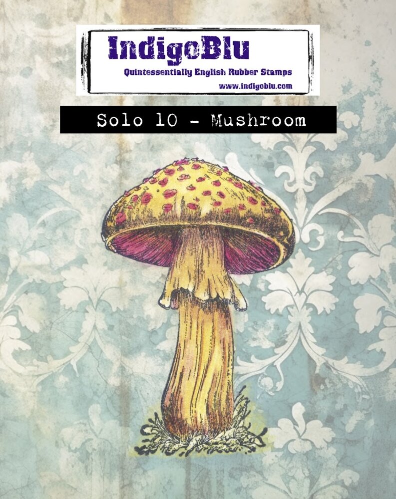 IndigoBlu Mushroom Solo Red Rubber Stamp (IND1528)