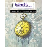 IndigoBlu Pocket Watch Solo Red Rubber Stamp (IND1529)