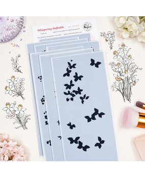 Pinkfresh Studio The Daydream Edit Stencil Whispering Daffodils by The Whimsical Creative Design Studio (322026)