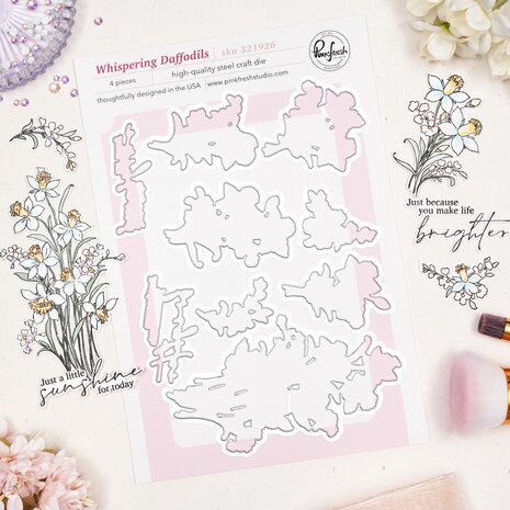 Pinkfresh Studio The Daydream Edit Die Whispering Daffodils by The Whimsical Creative Design Studio (321926)