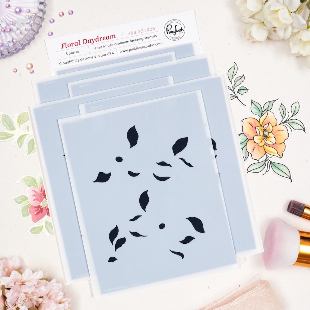 Pinkfresh Studio The Daydream Edit Stencil Floral Daydream by Inna Moreva (321026)