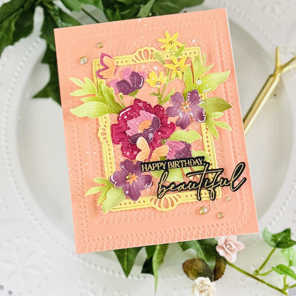 Pinkfresh Studio The Daydream Edit Stencil Golden Poppies by Inna Moreva (321726)