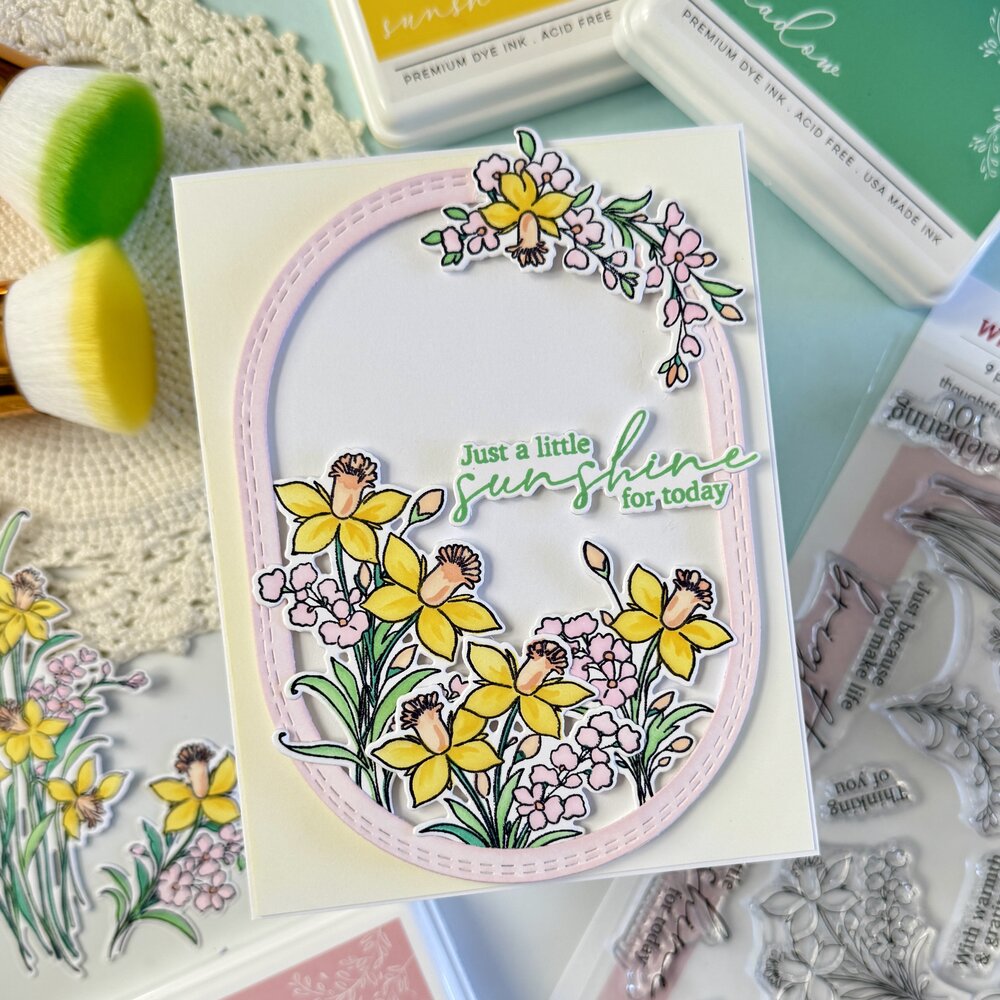 Pinkfresh Studio The Daydream Edit Stamp Whispering Daffodils by The Whimsical Creative Design Studio (321826)
