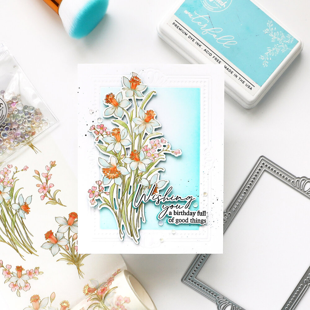 Pinkfresh Studio The Daydream Edit Stamp Whispering Daffodils by The Whimsical Creative Design Studio (321826)
