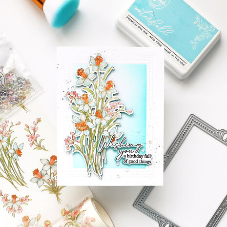 Pinkfresh Studio The Daydream Edit Stamp Whispering Daffodils by The Whimsical Creative Design Studio (321826)