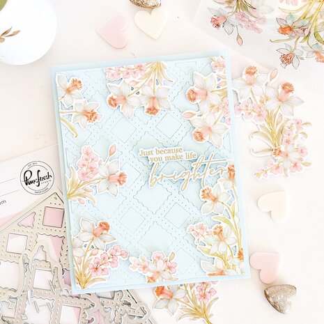 Pinkfresh Studio The Daydream Edit Stencil Whispering Daffodils by The Whimsical Creative Design Studio (322026)