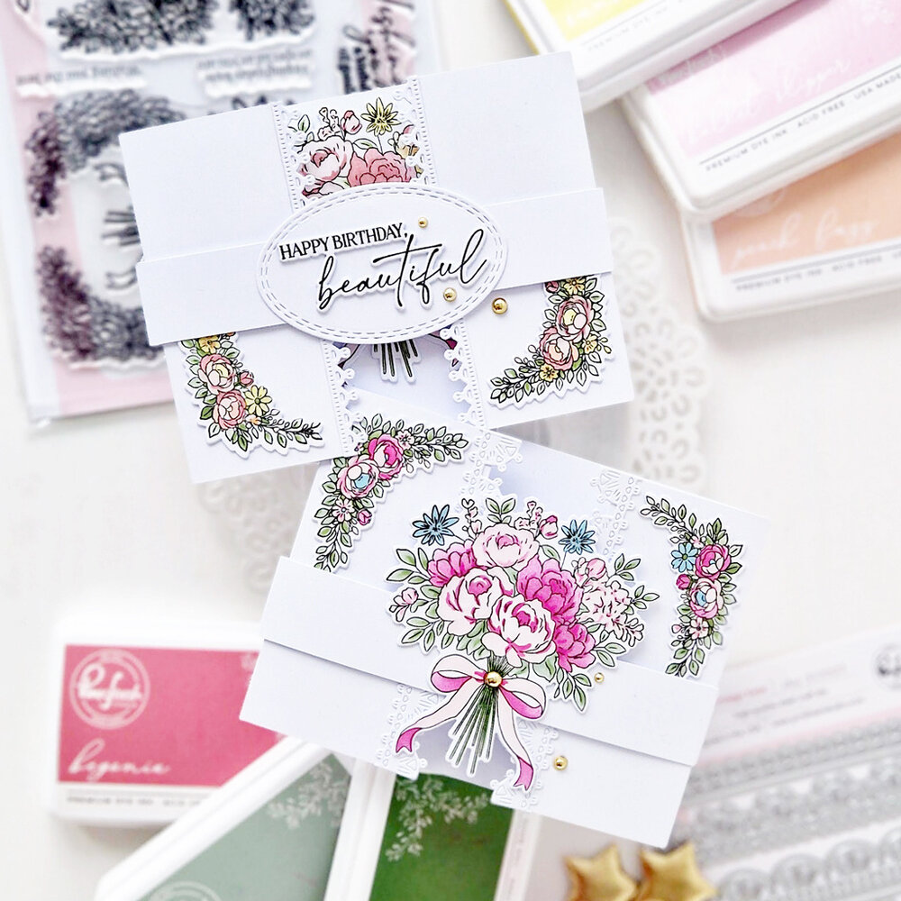 Pinkfresh Studio The Daydream Edit Stamp Celebrate in Blooms by by Kinnari Zaveri (322226)