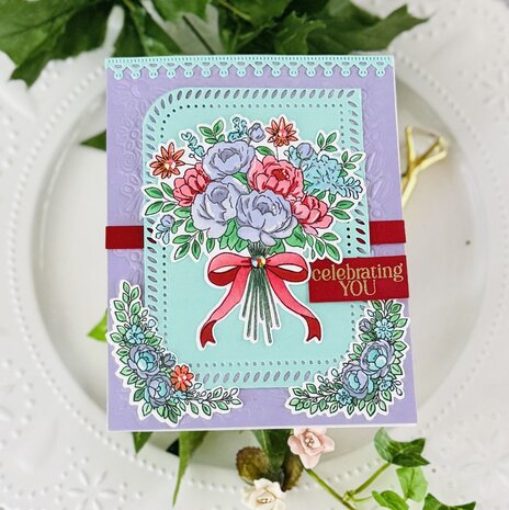 Pinkfresh Studio The Daydream Edit Stencil Celebrate in Blooms by Kinnari Zaveri (322426)