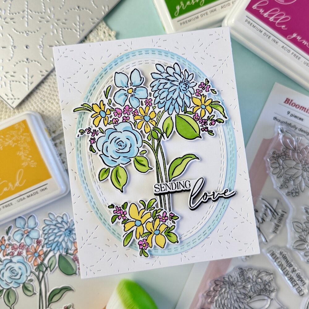 Pinkfresh Studio The Daydream Edit Stencil Blooming Daydream by Inna Moreva (322826)