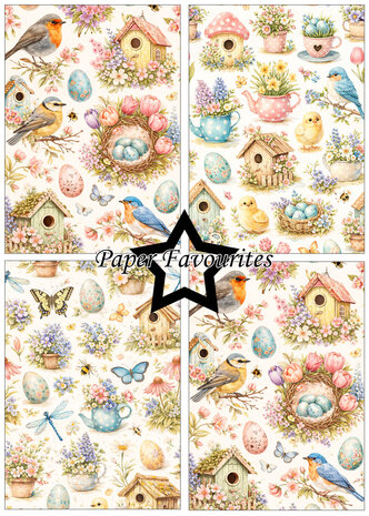 Paper Favourites Bird House A5 Paper Pack (PFA217)
