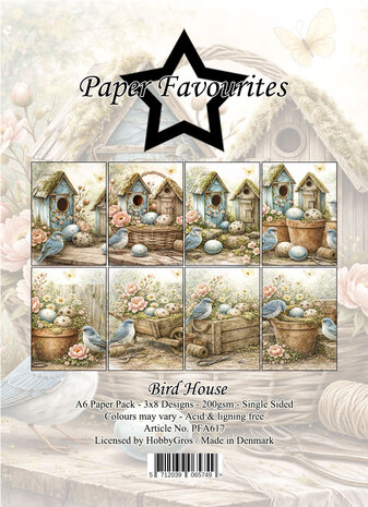 Paper Favourites Bird House A6 Paper Pad (PFA617)