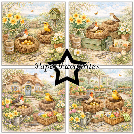 Paper Favourites Bird Nest 6x6 Inch Paper Pack (PF577)