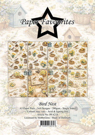 Paper Favourites Bird Nest A5 Paper Pack (PFA218)