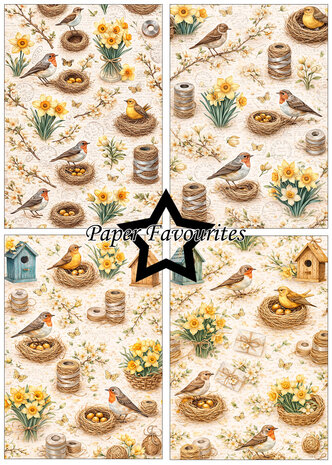 Paper Favourites Bird Nest A5 Paper Pack (PFA218)