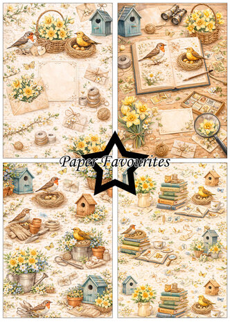 Paper Favourites Bird Nest A5 Paper Pack (PFA218)
