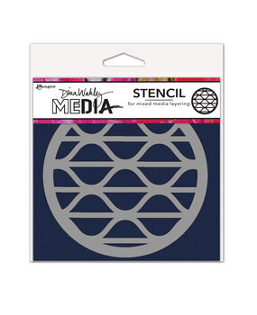 Ranger Dina Wakley MEdia Stencils Groovy Coaster (MDS84945)