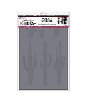 Ranger Dina Wakley MEdia Stencils Cactus Masks (MDS87670)