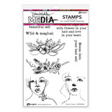 Ranger Dina Wakley MEdia Cling Stamps Flower Crowns (MDR94265)